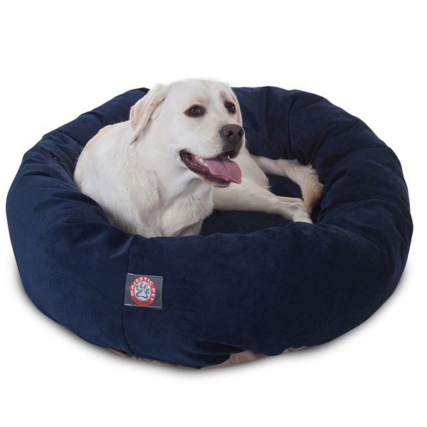 Majestic Pet Villa Bagel Dog Bed - Navy Blue - Large - L