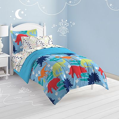 Dream Factory Dinosaur 4 piece Toddler Bed Set