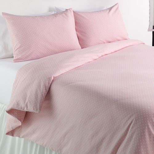 Home Classics Dots Flannel Duvet Cover Set