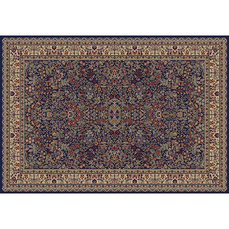 Merinos Sarouk Floral Framed Rug - 5'3'' x 7'7''