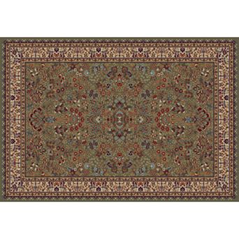 Merinos Sarouk Floral Framed Rug - 6'7'' x 9'3''