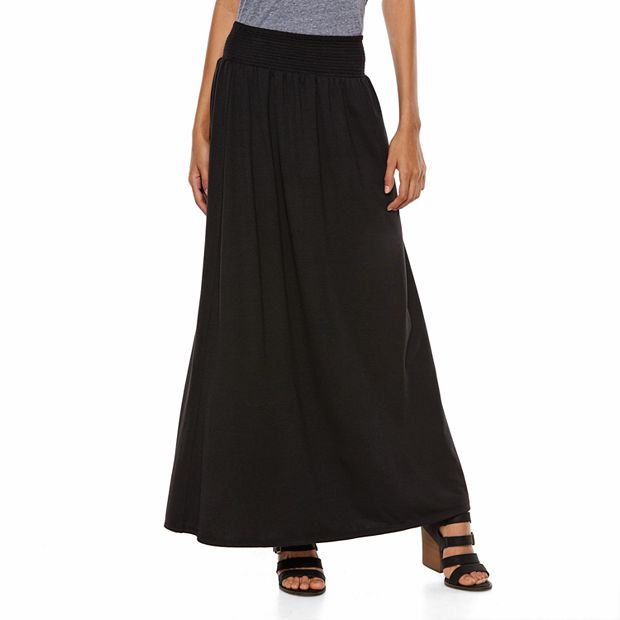 Joe B Smocked Waist Maxi Skirt Juniors