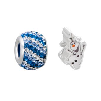 Disney's Frozen Crystal Sterling Silver Olaf Bead Set