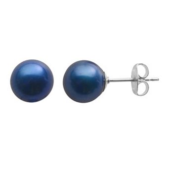 PearLustre by Imperial Dyed Freshwater Cultured Pearl Sterling Silver Stud Earrings