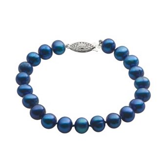PearLustre by Imperial Dyed Freshwater Cultured Pearl Sterling Silver Bracelet