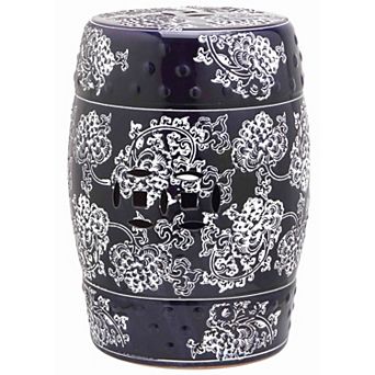 Safavieh Midnight Flower Ceramic Garden Stool