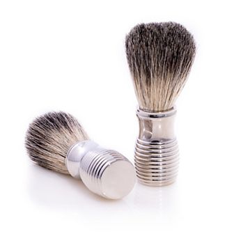 Bey-Berk Ribbed Chrome Pure Badger Shaving Brush