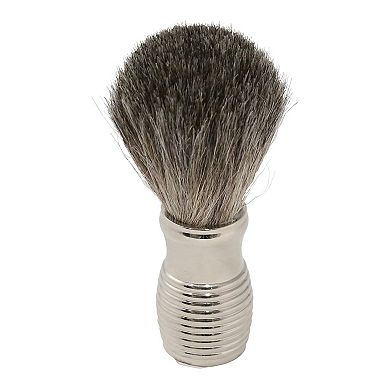 Bey-Berk Ribbed Chrome Pure Badger Shaving Brush