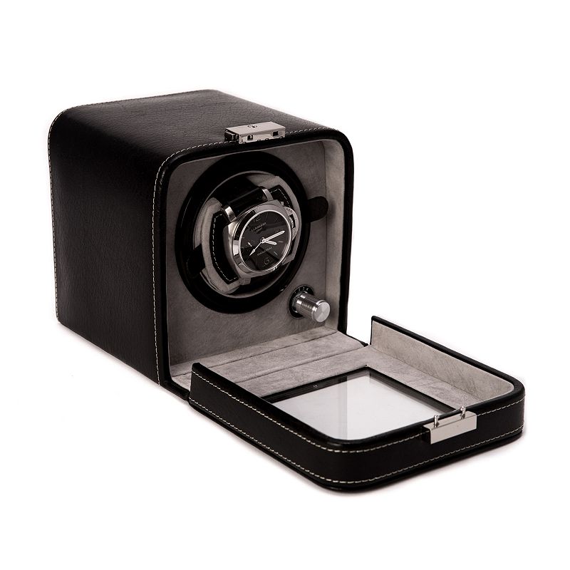 Bey-Berk Leather Watch Winder - Men, Black