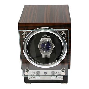 Bey-Berk Ebony Burlwood Watch Winder
