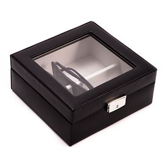 Bey-Berk Leather Multi-Eyeglass Storage Case - Men