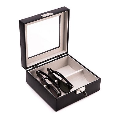 Bey-Berk Leather Multi-Eyeglass Storage Case - Men