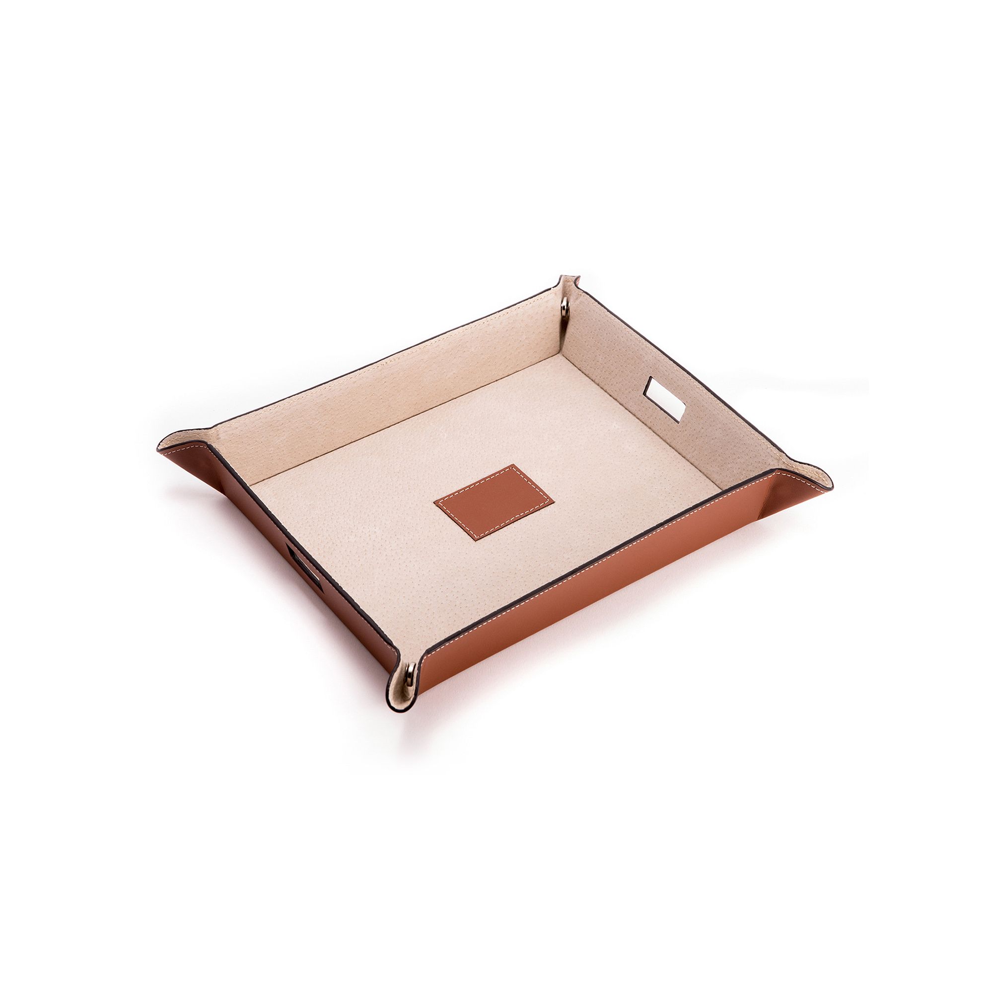 Bey-Berk Leather Valet & Charging Station, Brown