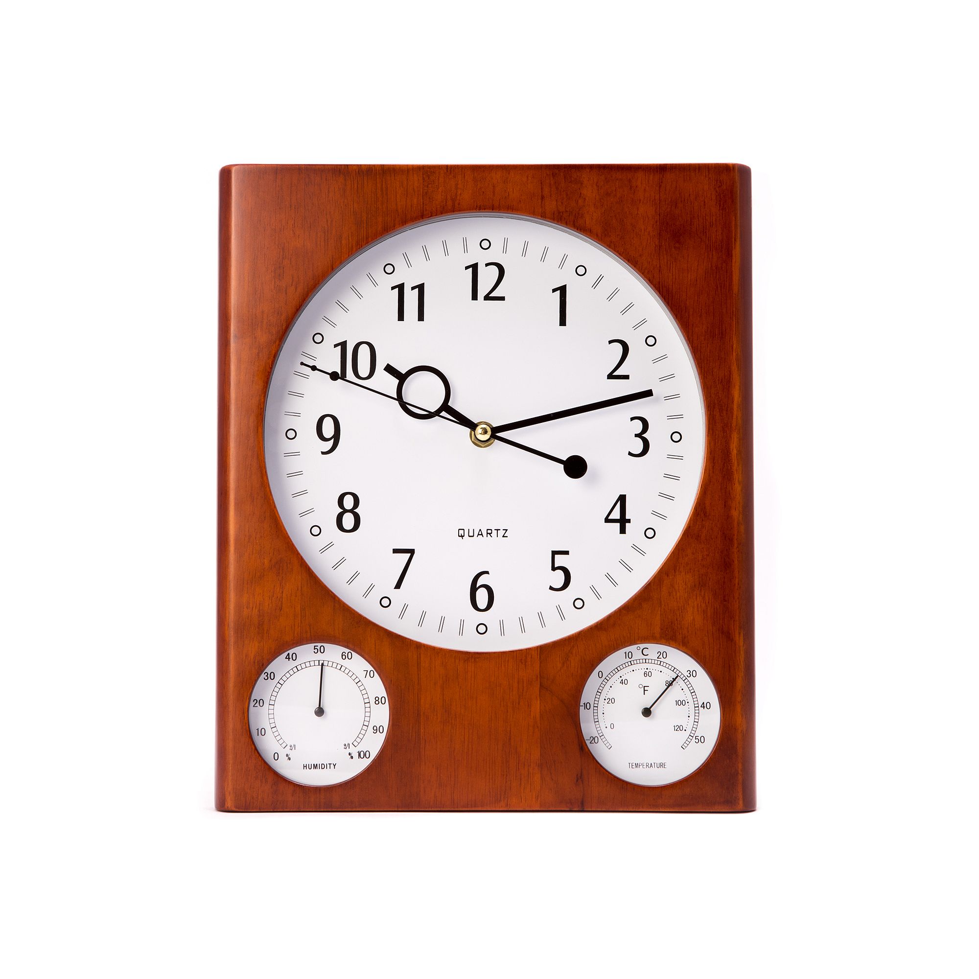 Bey-Berk Cherry Wall-Mount Clock, Brown