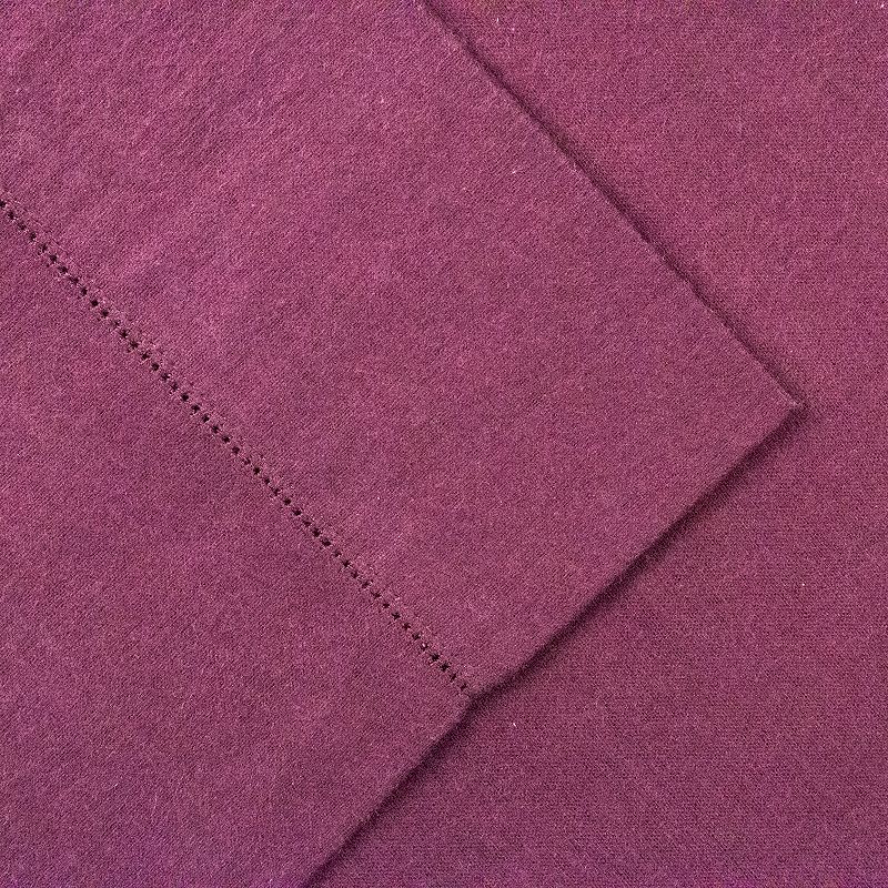 Pointehaven Deep-Pocket Flannel Sheet Set, Purple, TWINXL SET