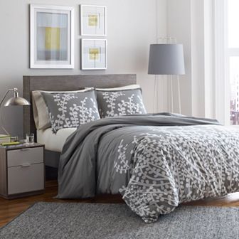 City Scene Branches Reversible Duvet Cover Set