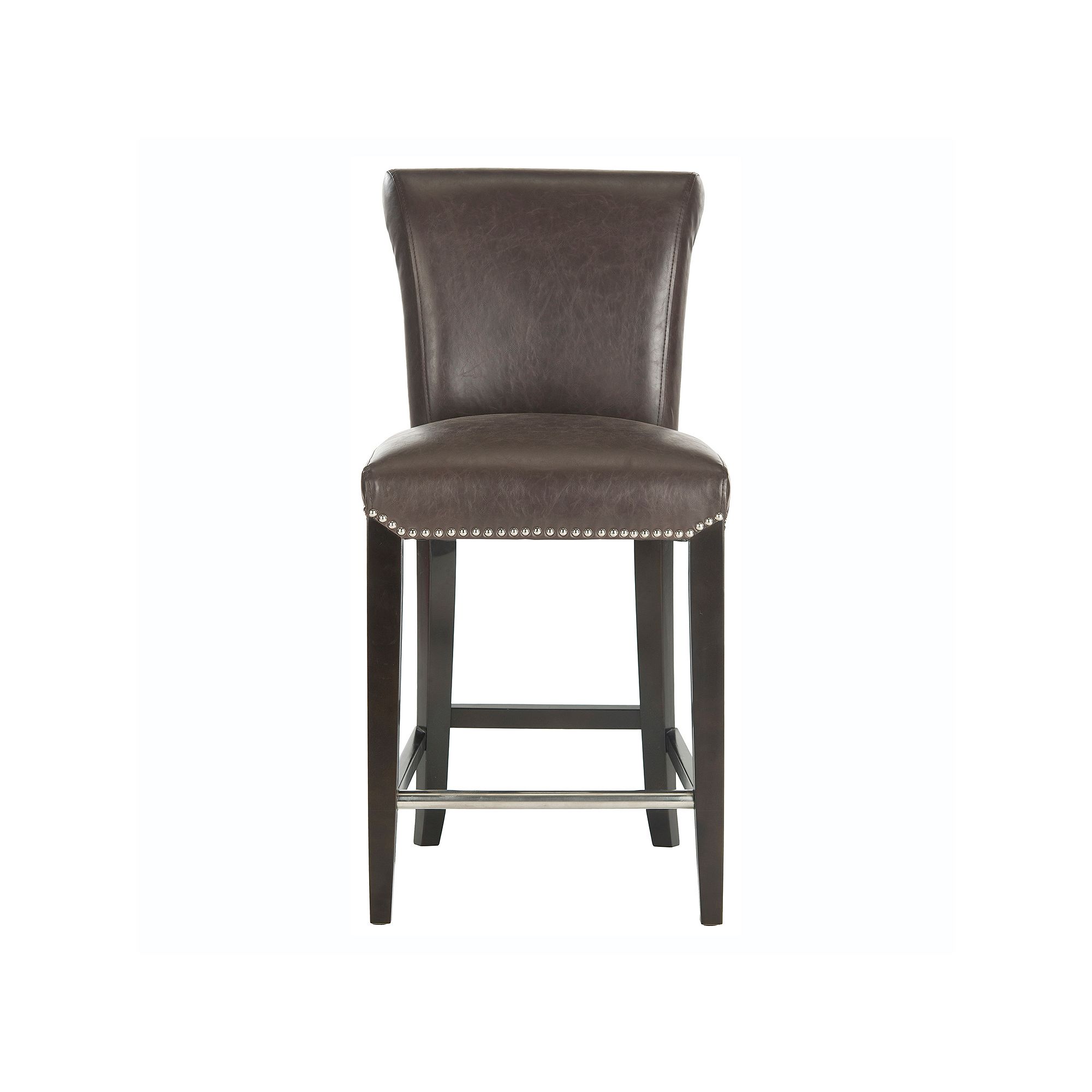 Safavieh Seth Faux-Leather Counter Stool, Brown