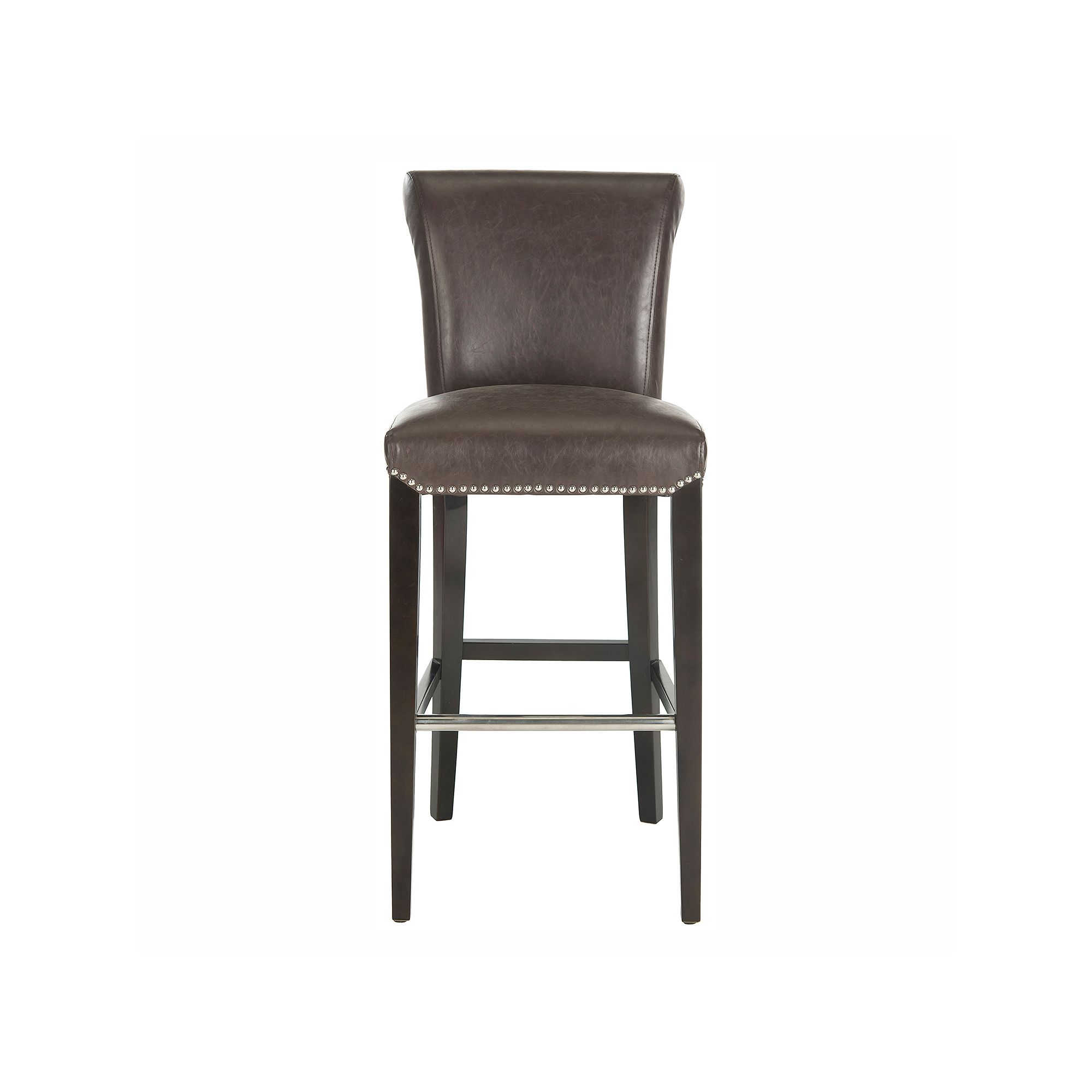 Safavieh Seth Faux Leather Bar Stool, Brown