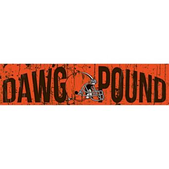Cleveland Browns 6" x 24" Slogan Wood Sign