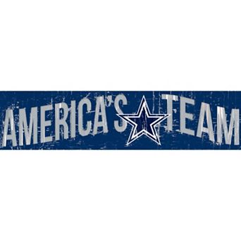 Dallas Cowboys 6" x 24" Slogan Wood Sign