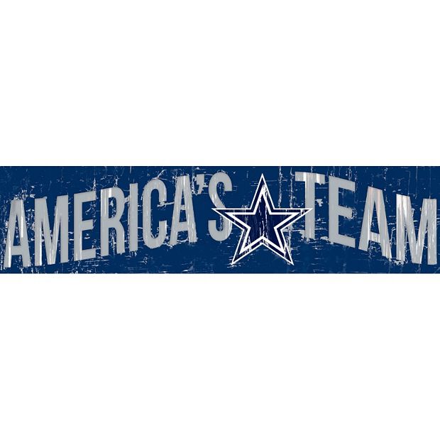 Dallas Cowboys NFL Wooden Plaque Featuring Team Colors, Logos And