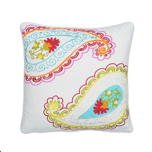 Windsong Paisley Throw Pillow