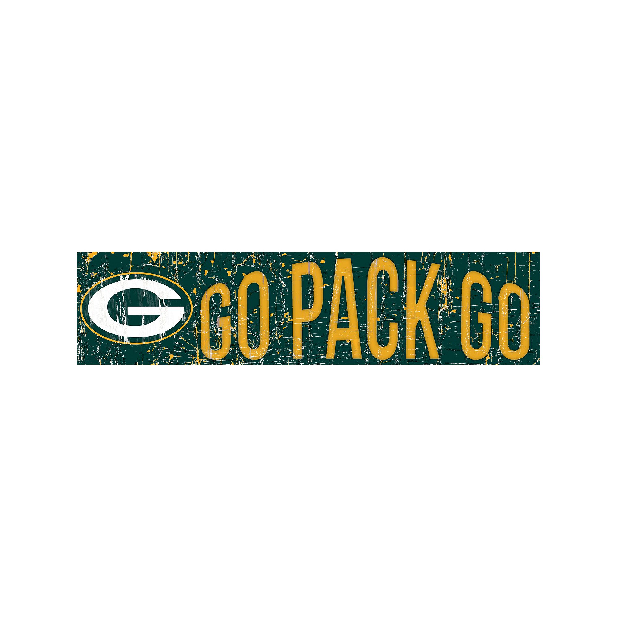 Green Bay Packers 6 x 24 Slogan Wood Sign, Team