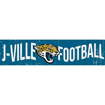 Jacksonville Jaguars 6" x 24" Slogan Wood Sign