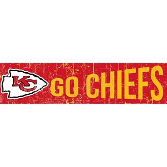 Kansas City Chiefs 6" x 24" Slogan Wood Sign