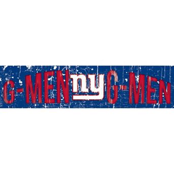 New York Giants 6" x 24" Slogan Wood Sign