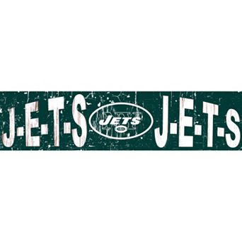 New York Jets 6" x 24" Slogan Wood Sign