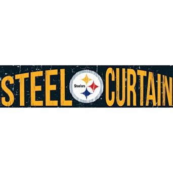 Pittsburgh Steelers 6" x 24" Slogan Wood Sign
