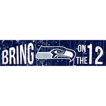 Seattle Seahawks 6" x 24" Slogan Wood Sign