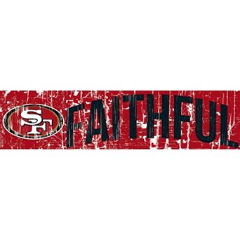 San Francisco 49ers 6" x 24" Slogan Wood Sign
