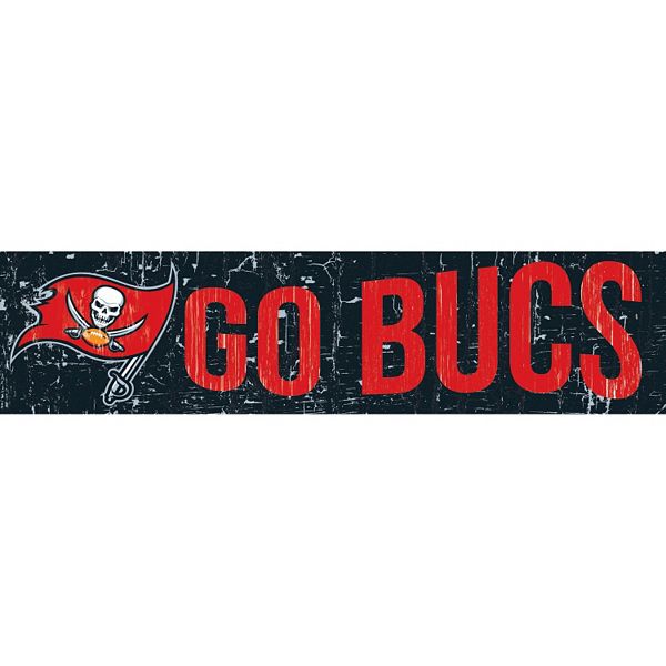 Fan Creations Tampa Bay Buccaneers Wood Sign - Football and Dog 6x12