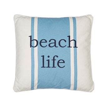 St. Bart ''Beach Life'' Throw Pillow