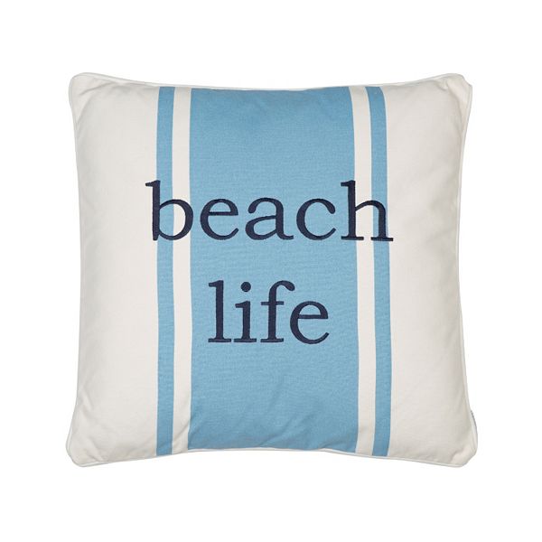 St. Bart ''Beach Life'' Throw Pillow