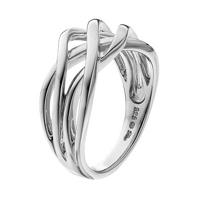 Boston Bay Diamonds Sterling Silver Openwork Woven Ring