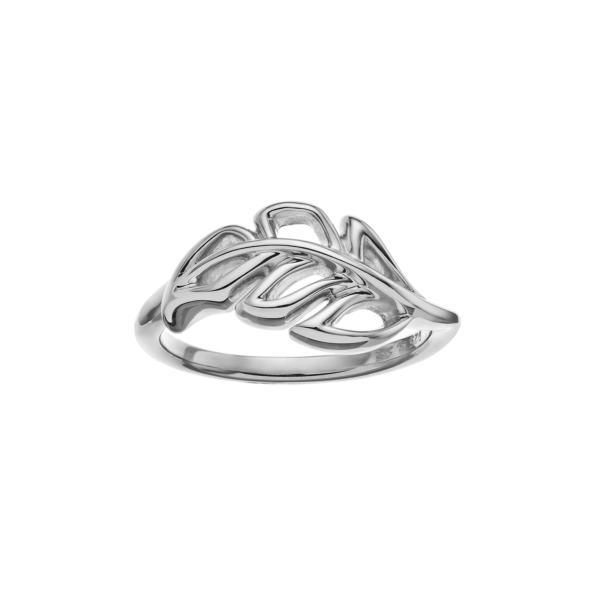 Boston Bay Diamonds Sterling Silver Leaf Ring, Womens, Size: 5, Grey