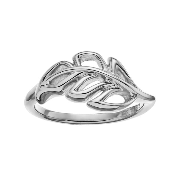 Boston Bay Diamonds Sterling Silver Leaf Ring