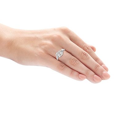 Boston Bay Diamonds Sterling Silver Leaf Ring