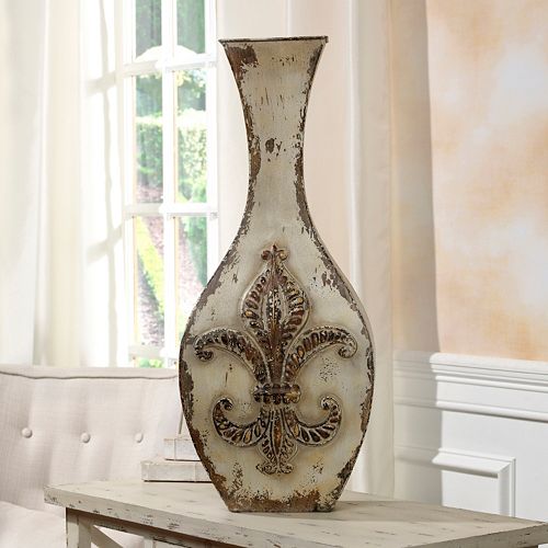 Bombay™ Fleur-De-Lis Distressed Vase