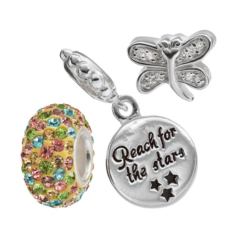 Individuality Beads Cubic Zirconia & Crystal Sterling Silver Dragonfly Bea - 98547798 - Jewelry SET DETAILSWatch the product video here. Includes: sku 98547798
