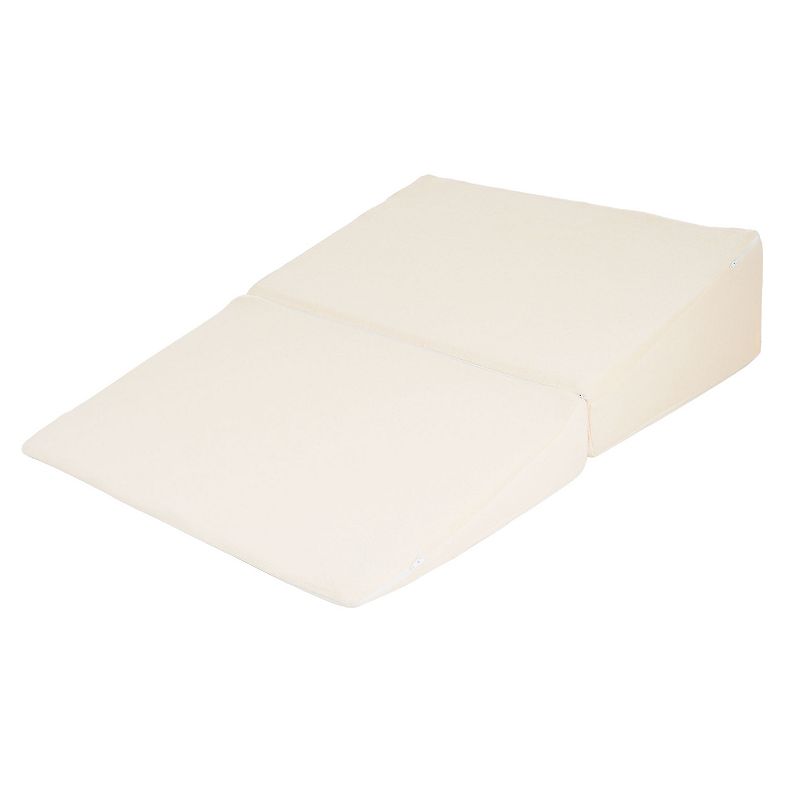 Natural Pedic Folding Wedge Memory Foam Pillow, Beig/Green
