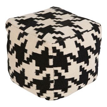 18'' x 18'' Artisan Weaver Geometric Pouf
