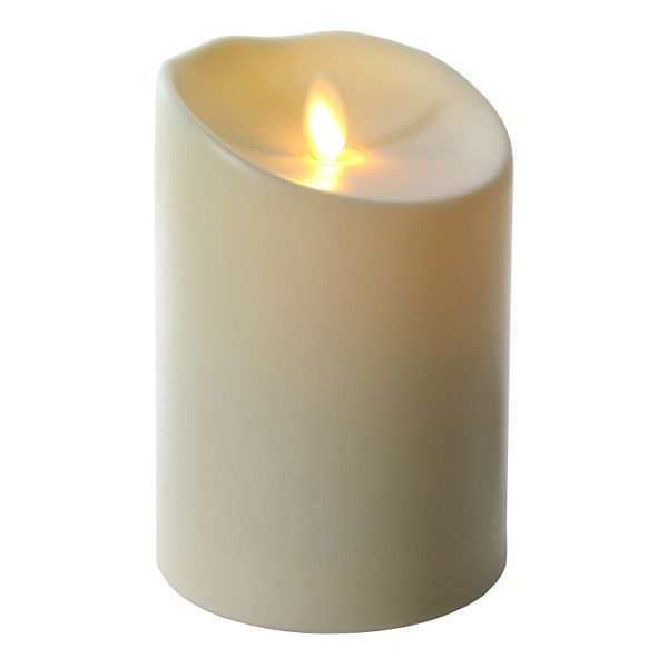 Luminara 3 3/4'' x 5'' Flameless Unscented Pillar Candle Indoor / Outdoor