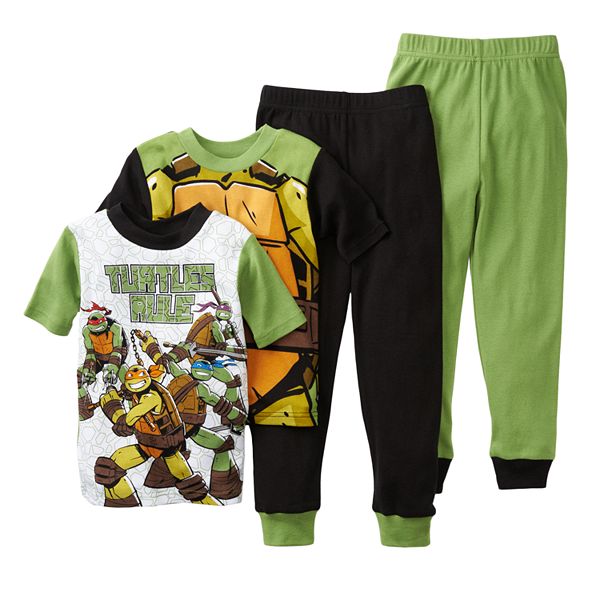 Teenage Mutant Ninja Turtles Little Boys 4 Pc Cotton Pajama Set (24M)