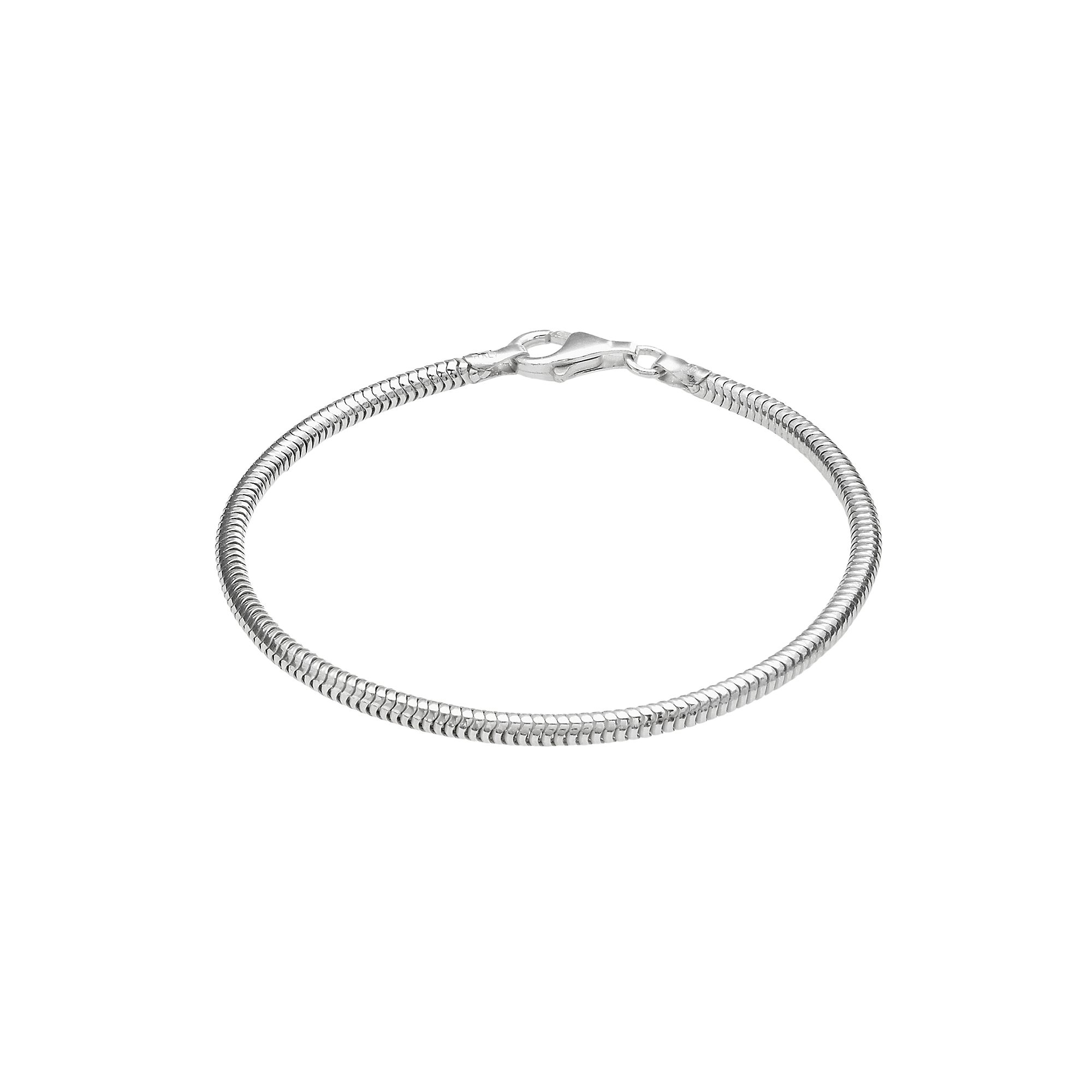 Individuality Beads Sterling Silver Snake Chain Bracelet, Womens, Size: 7