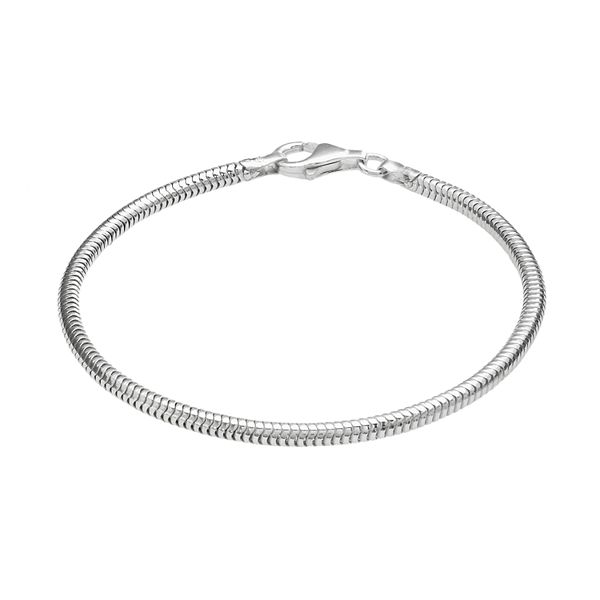 Individuality Beads Sterling Silver Snake Chain Bracelet