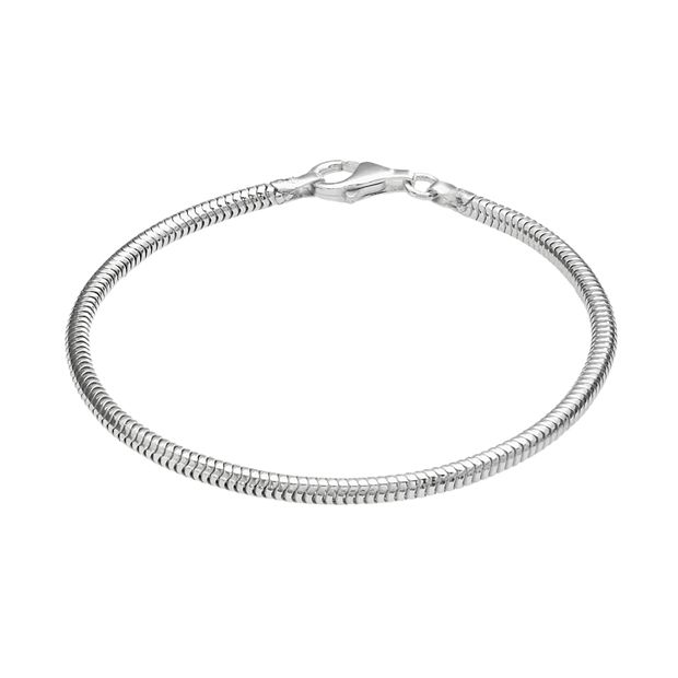 925 Sterling Silver Snake Chain Bracelet S Lock Closer- Jewels
